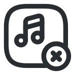 Music Square Remove SVG Icon